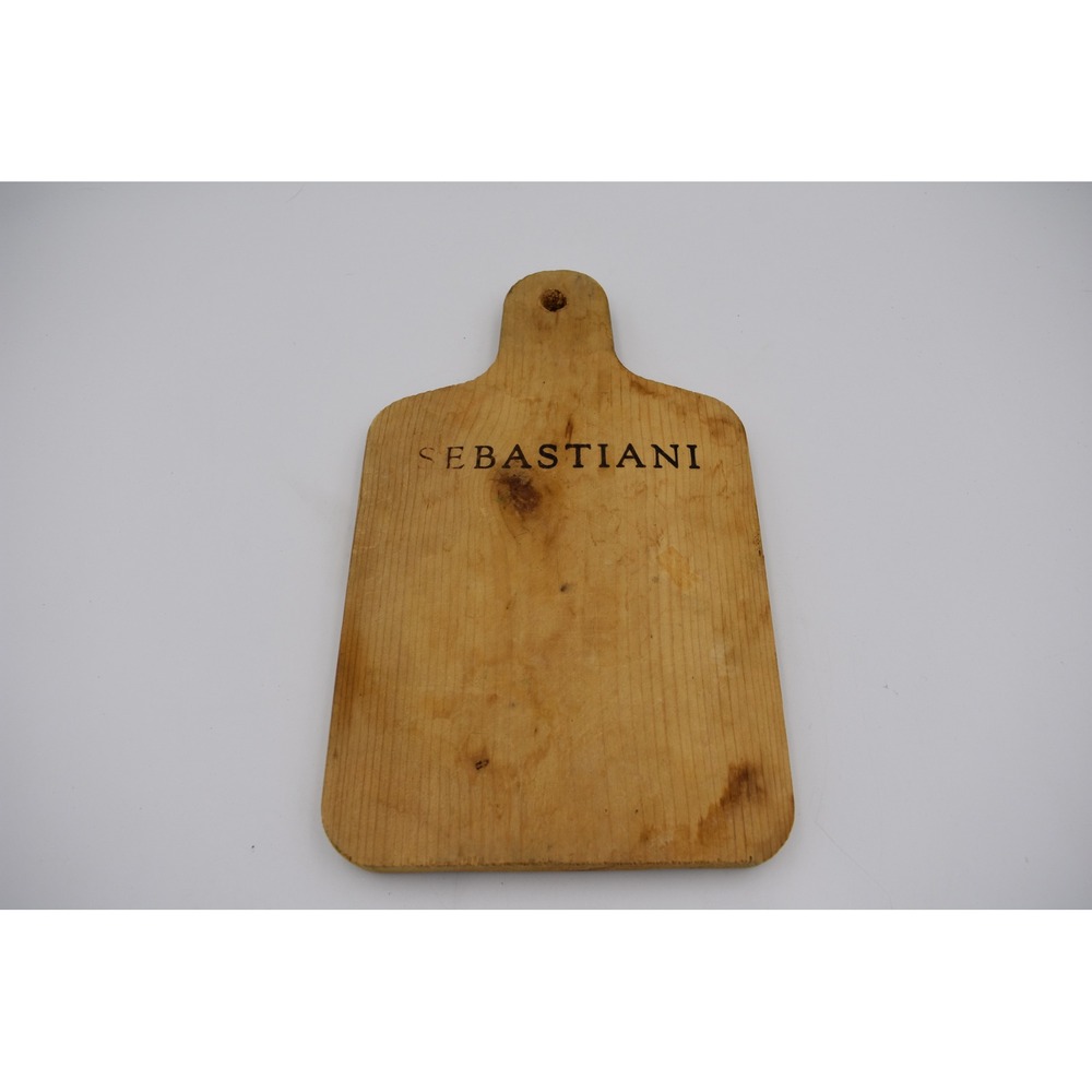 Vintage Sebastiani Wooden Cutting Board Wine Decor Charcuterie Paddle Board